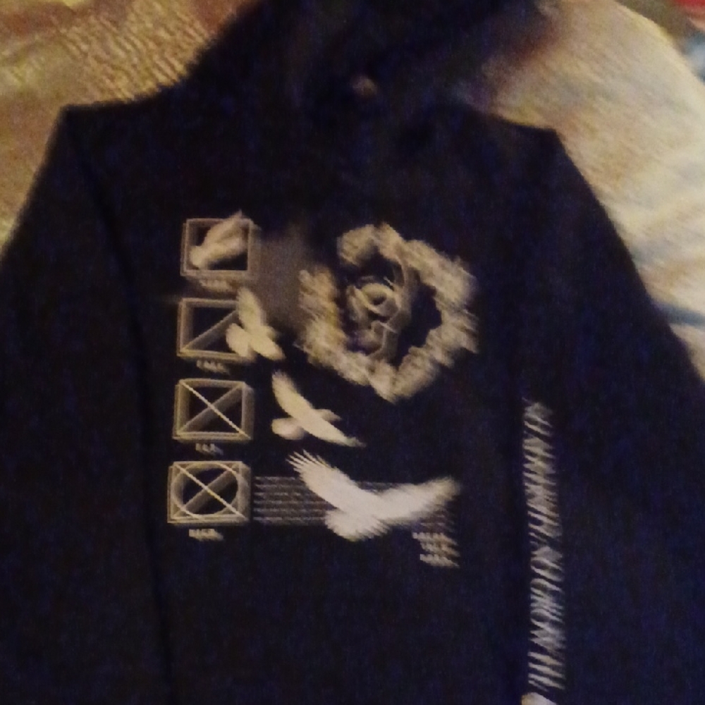 No Boundaries Black Graphic Hoodie